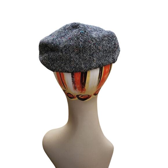 Thinsulate Vintage Tweed Wool Newsboy Cap Snap up Expandable USA Streetwear - Picture 4 of 9